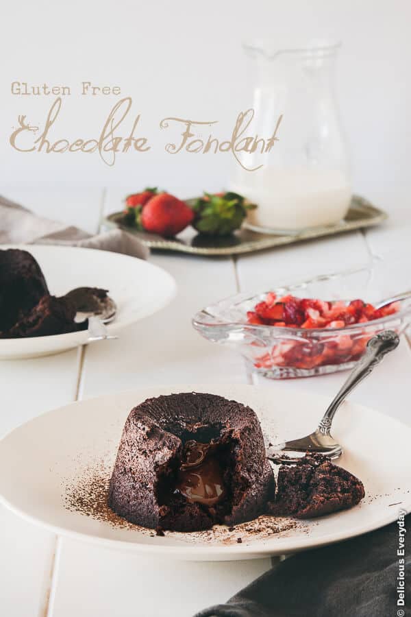 Flourless Gluten Free chocolate fondant recipe | deliciouseveryday.com