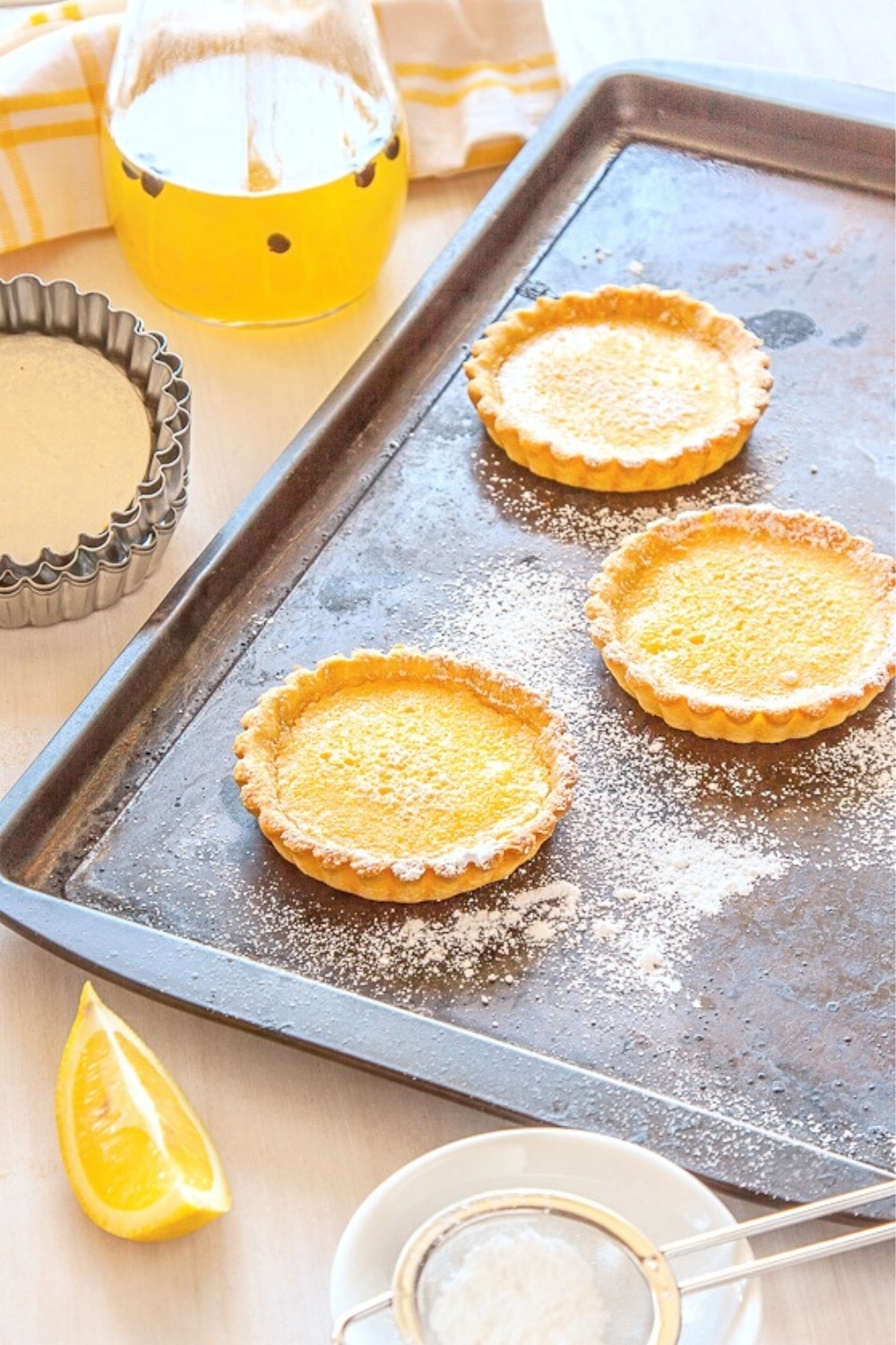 Lemon Tarts with Gin & Tonic Syrup