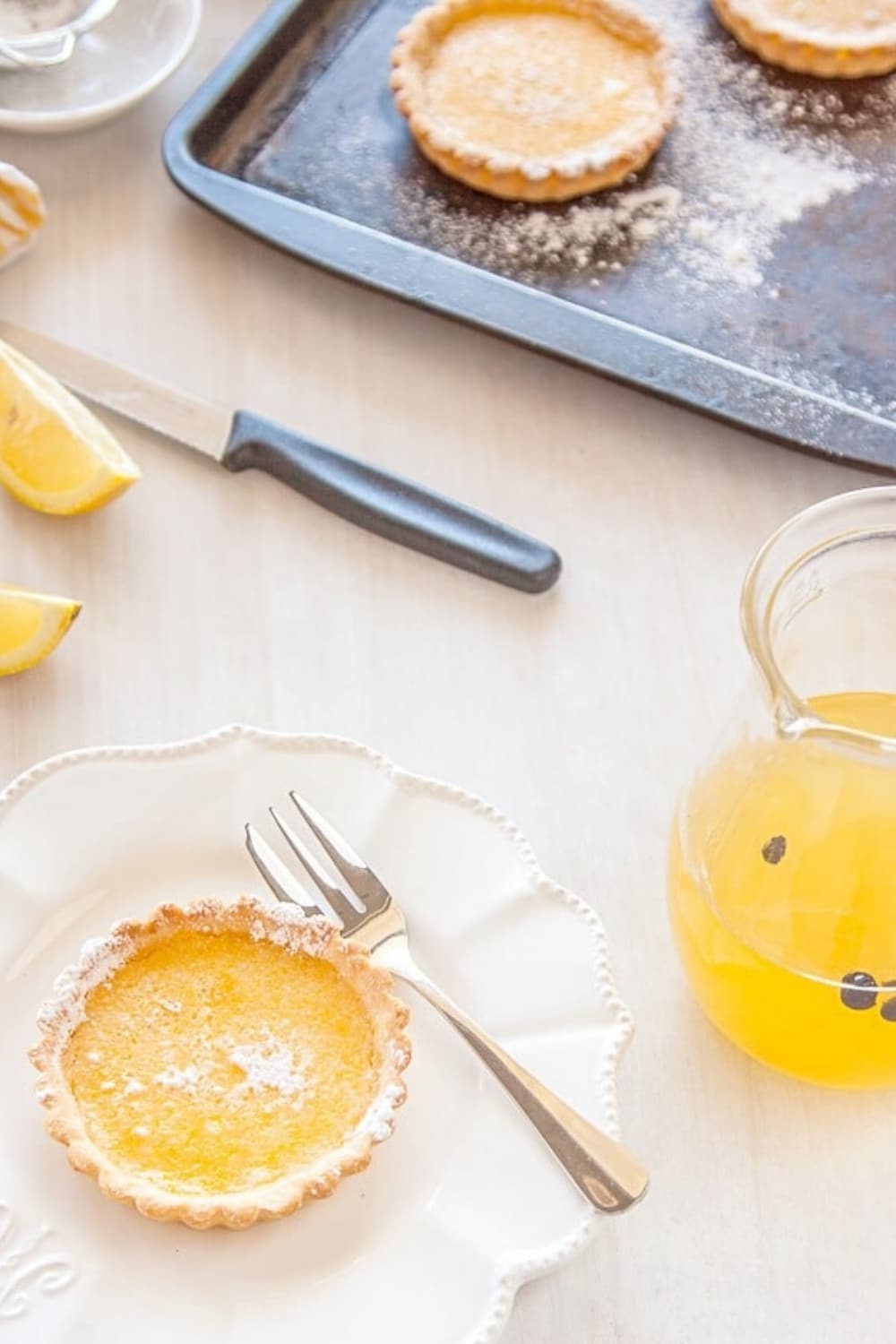 Lemon Tarts with Gin & Tonic Syrup