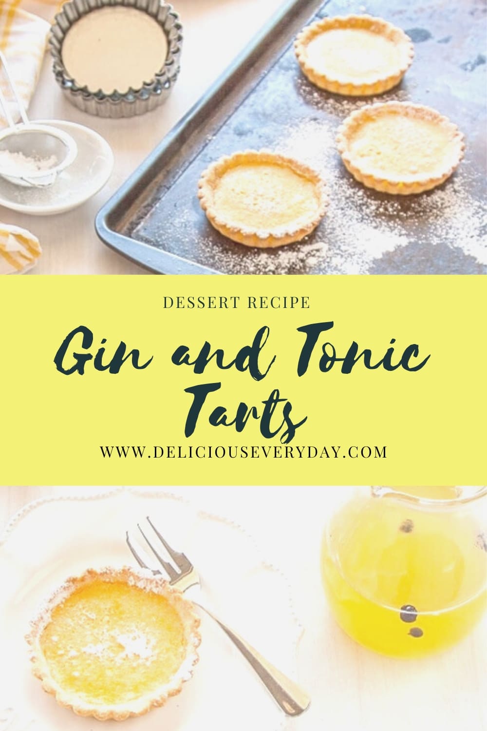 Gin and Tonic Tarts (Lemon Tarts with Gin & Tonic Syrup) Oh My Veggies