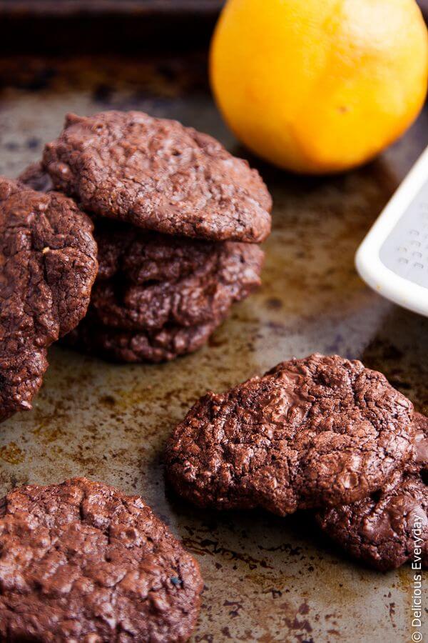 Orange Scented Double Chocolate Chip Cookies - these gluten free and dairy free cookies are easy to whip together and are absolutely addictive | DeliciousEveryday.com