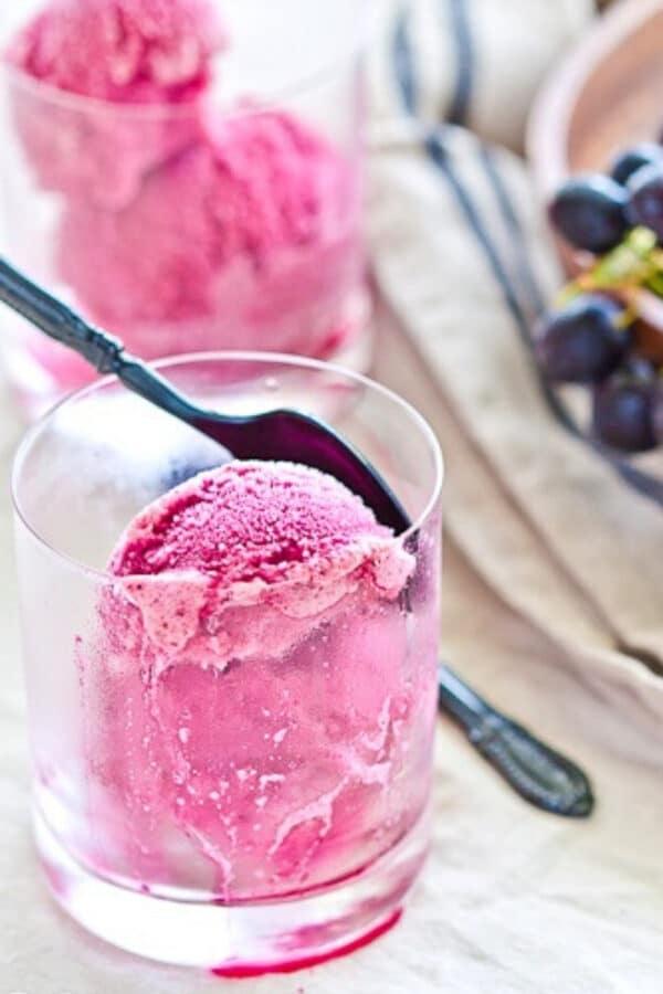 Grape & Pink Champagne Sorbet