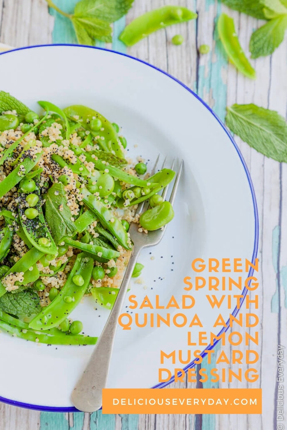 spring salad with peas and gerens