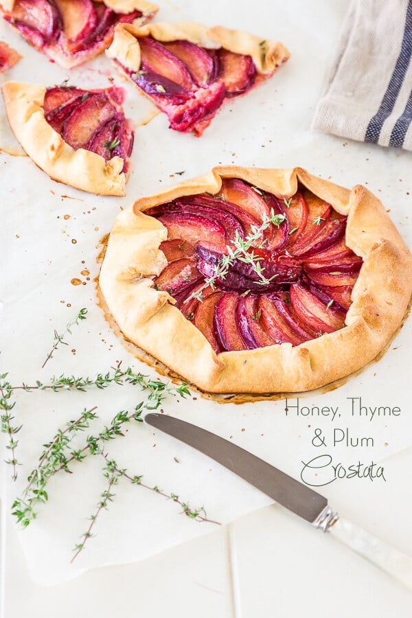 Honey Thyme Plum Crostata recipe | DeliciousEveryday.com