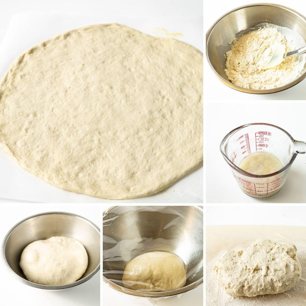 How to Make Vegan Pizza dough collage
