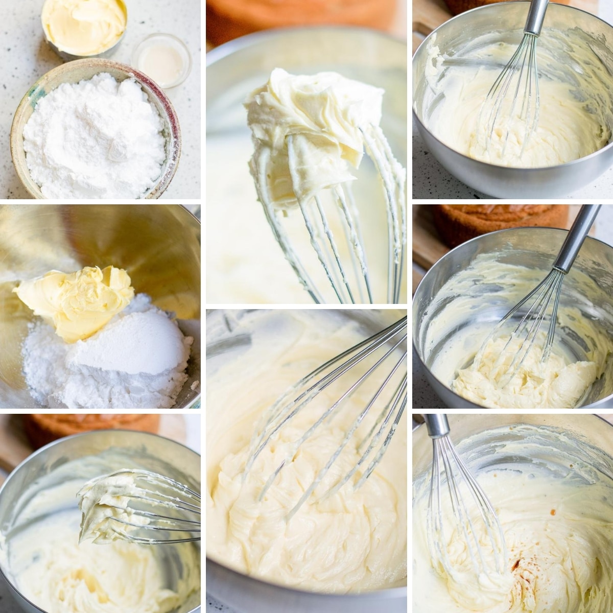 how to make vegan vanilla frosting collage