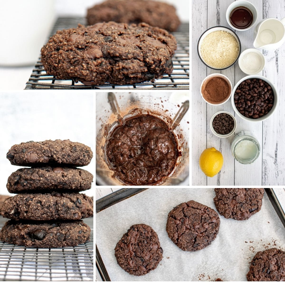 how to make black bean cookies collage