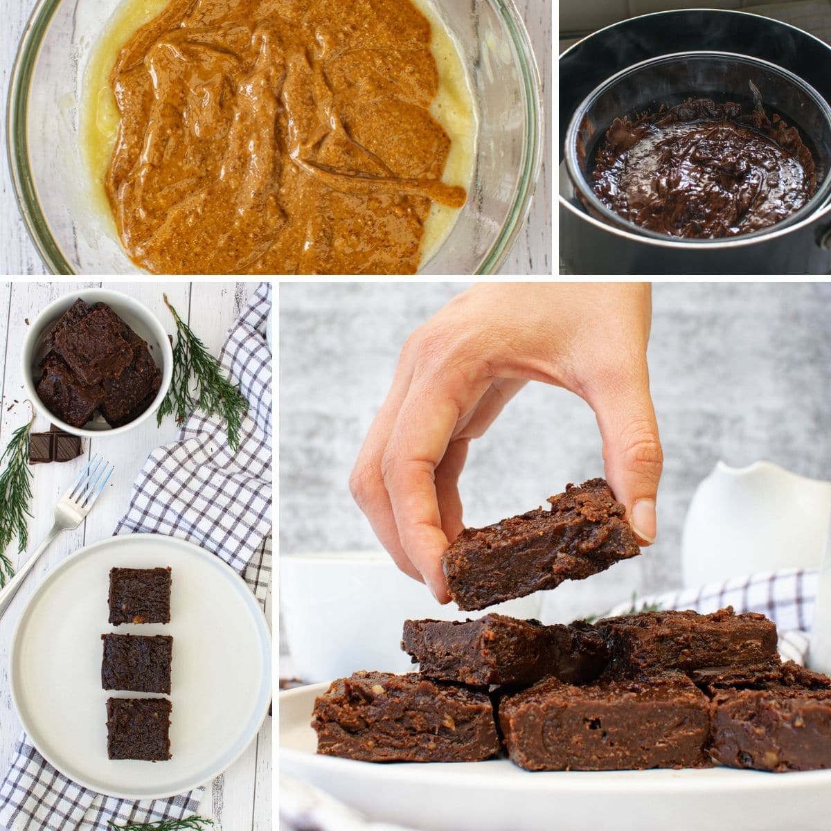 how to make vegan fudge collage