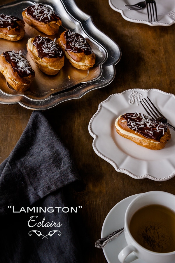 Lamington Eclairs recipe | DeliciousEveryday.com Click for the recipe