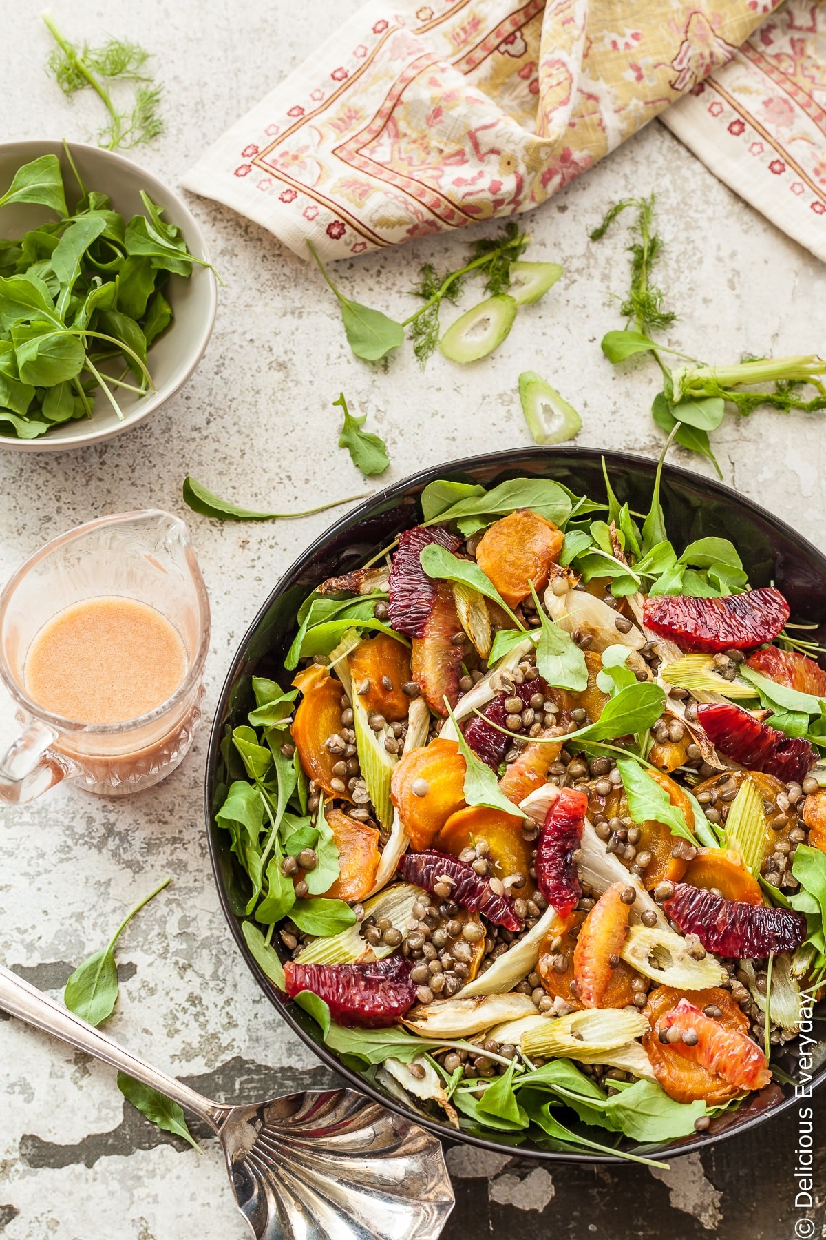 Even on the coldest and dreariest winters day, this beautiful vegan Roast Beetroot Salad with Lentils, Fennel and Blood Orange will brighten up your day. And your palate!