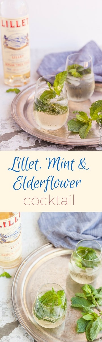 This delicious, light and refreshing aperitif is made from Lillet, Elderflower Cordial and Mint | Click for the recipe
