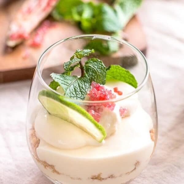 Mojito Cheesecake Parfaits with Finger Lime Caviar