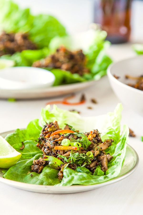 Mushroom and Quinoa vegetarian San Choi Bao deliciouseveryday.com