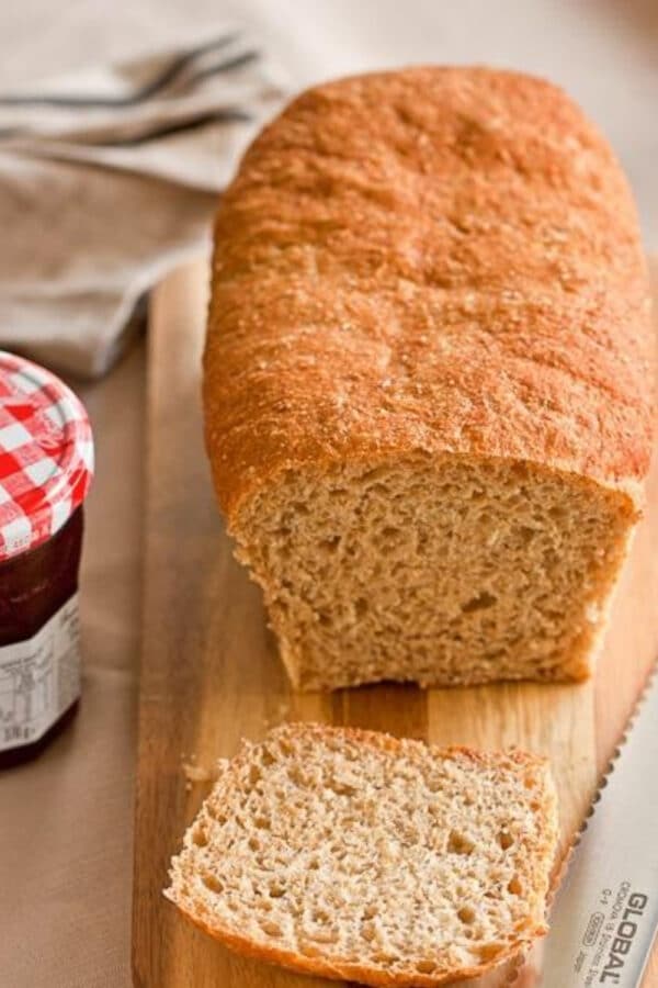No Knead Wholemeal Bread