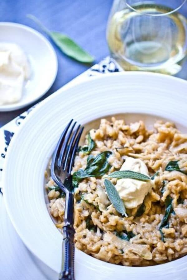 Parsnip Risotto with Mascarpone & Sage - Oh My Veggies