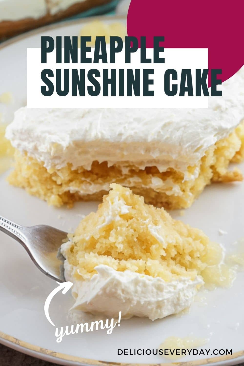 Pineapple Sunshine Cake - Oh My Veggies