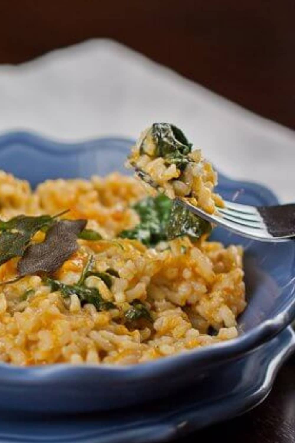 Pumpkin and Baby Spinach Risotto