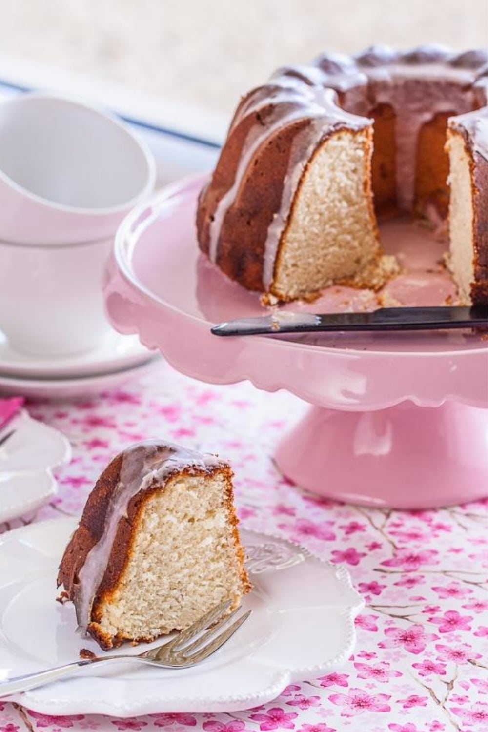 Rhubarb Bundt Cake with Rhubarb Icing