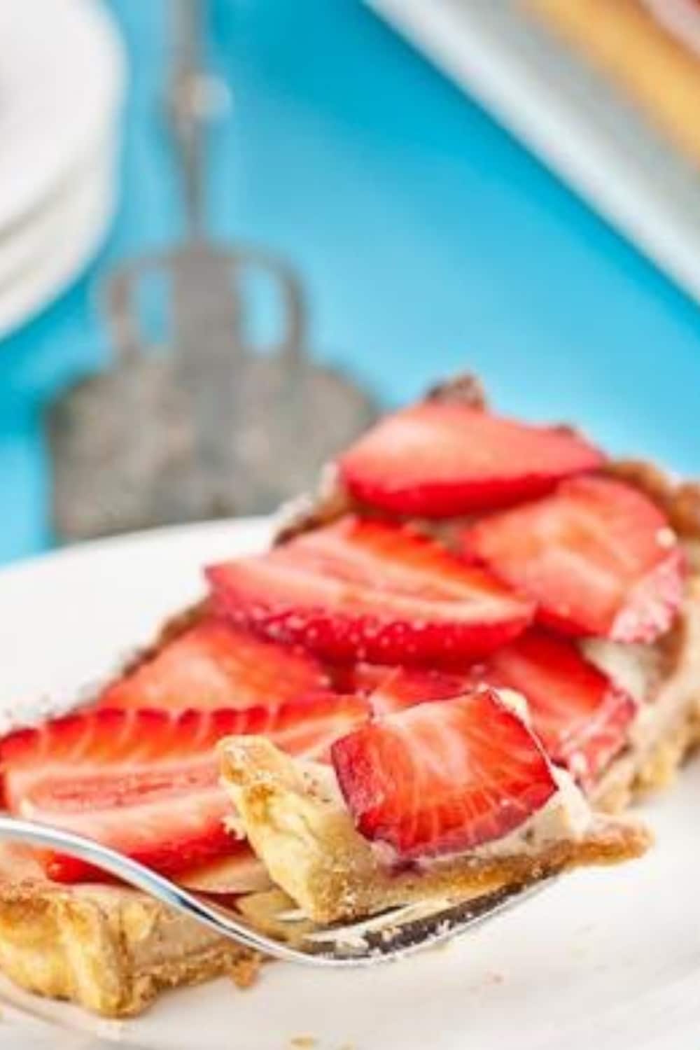 Rhubarb, Strawberry and Ricotta Tart