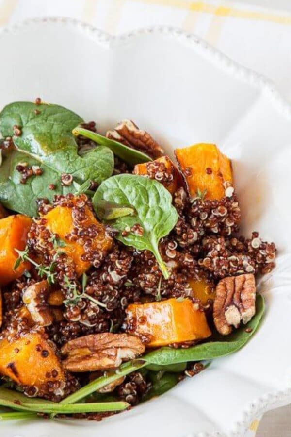 Roasted Butternut Pumpkin and Red Quinoa Salad