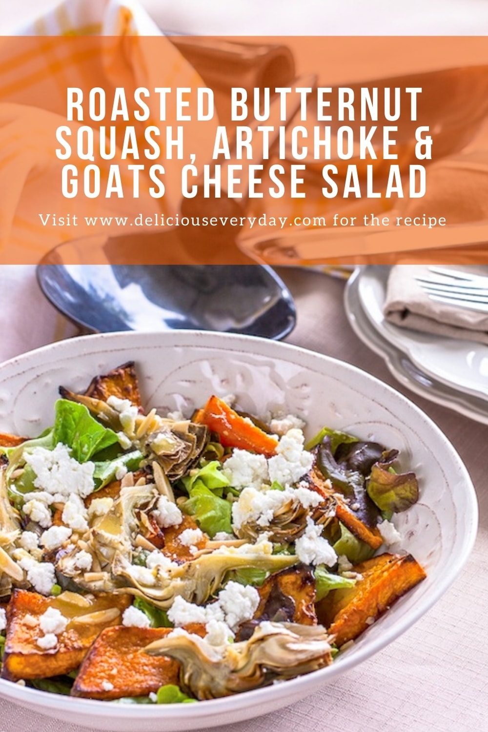 Roasted Butternut Squash, Artichoke & Goats Cheese Salad Oh My Veggies