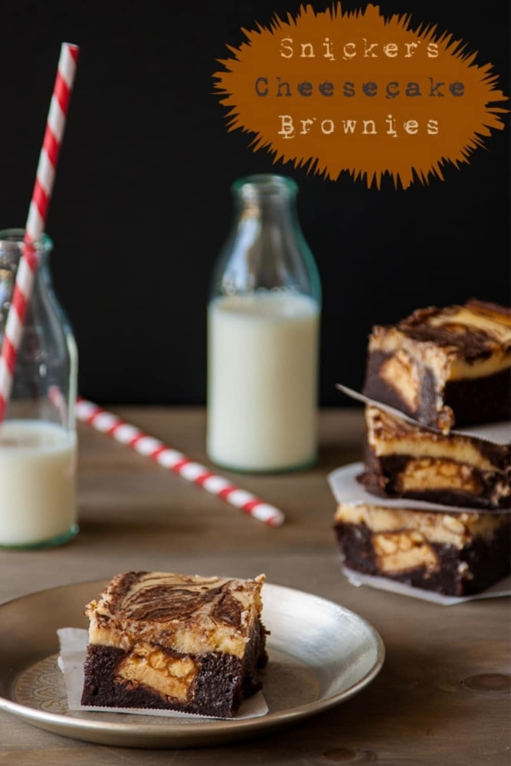 Snickers Cheesecake Brownies