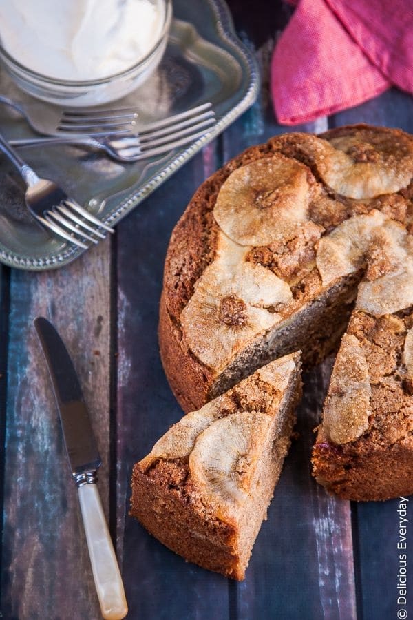 Apple Spice Cake - a deliciously rustic apple cake jam packed with apples, cinnamon and ginger | Get the recipe at DeliciousEveryday.com