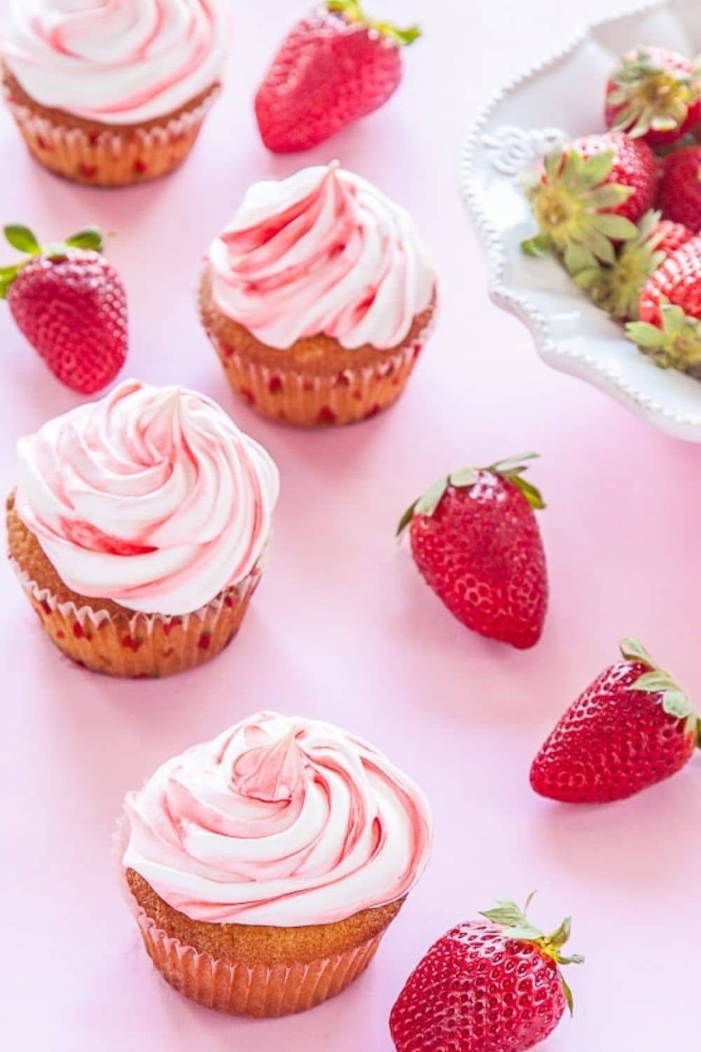 Strawberry Meringue Cupcakes