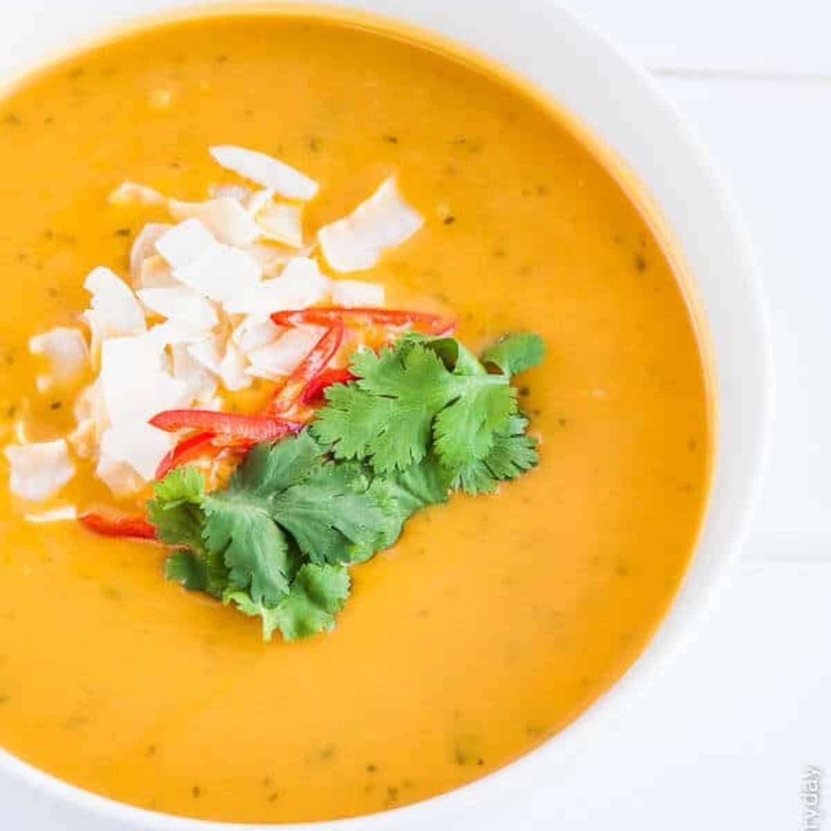 Thai Pumpkin Soup with Coconut Milk {vegan} - Oh My Veggies