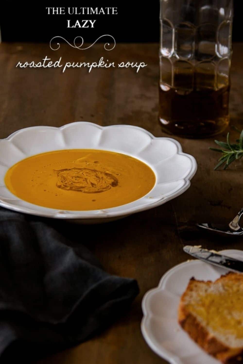 lazy roasted pumpkin soup