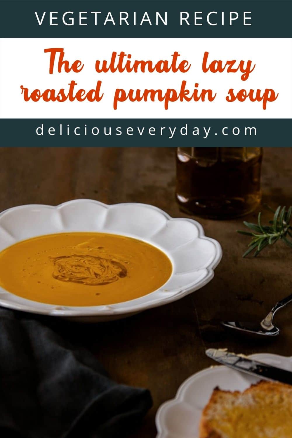 Lazy Roasted Pumpkin Soup (No Cream!) Oh My Veggies