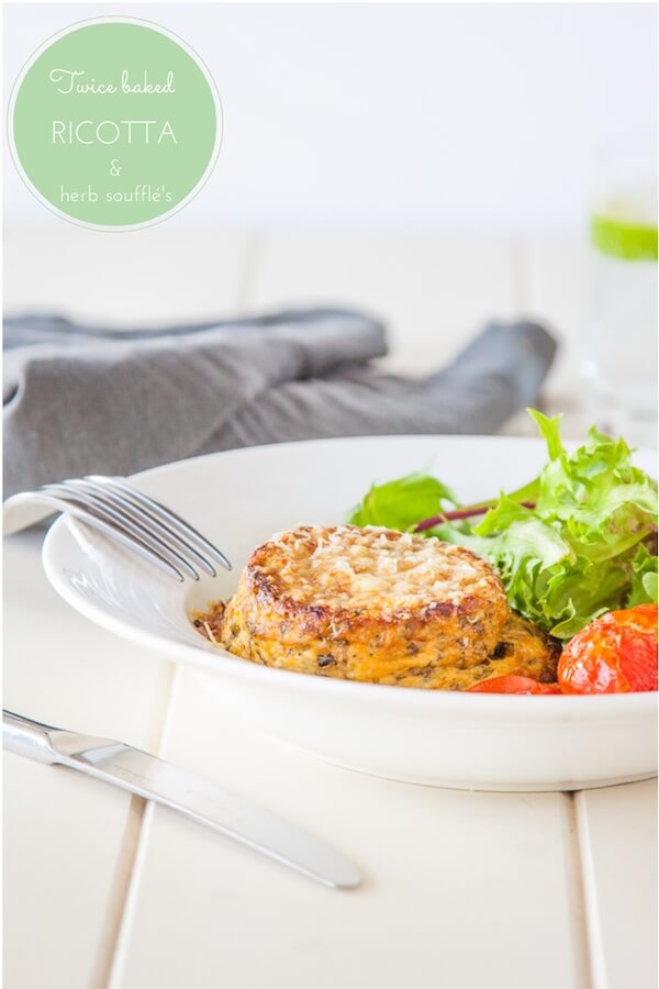 Twice Baked Ricotta & Herb Souffle's #vegetarian | via @deliciouseveryd DeliciousEveryday.com