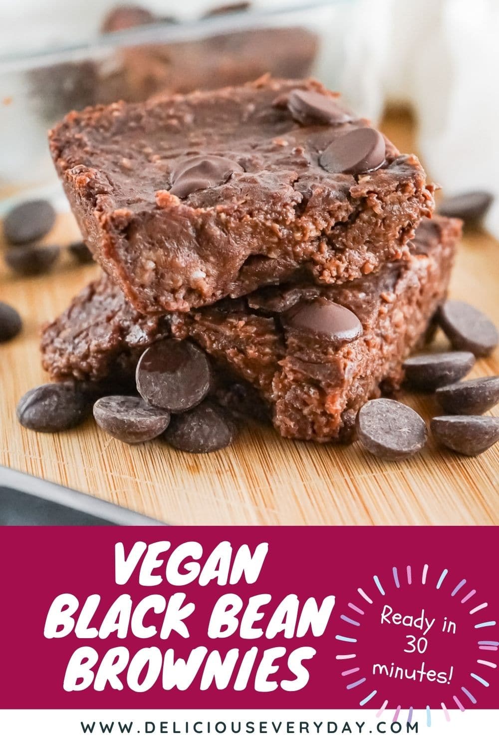 Vegan Black Bean Brownies - Oh My Veggies