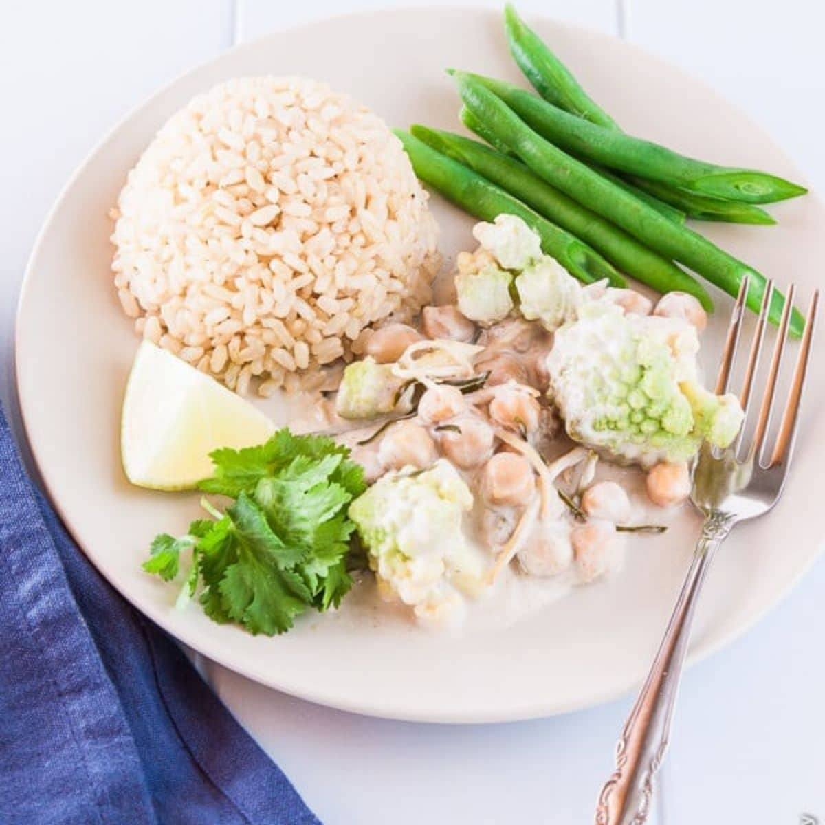 Vegan Chickpea Curry With Coconut Romanesco