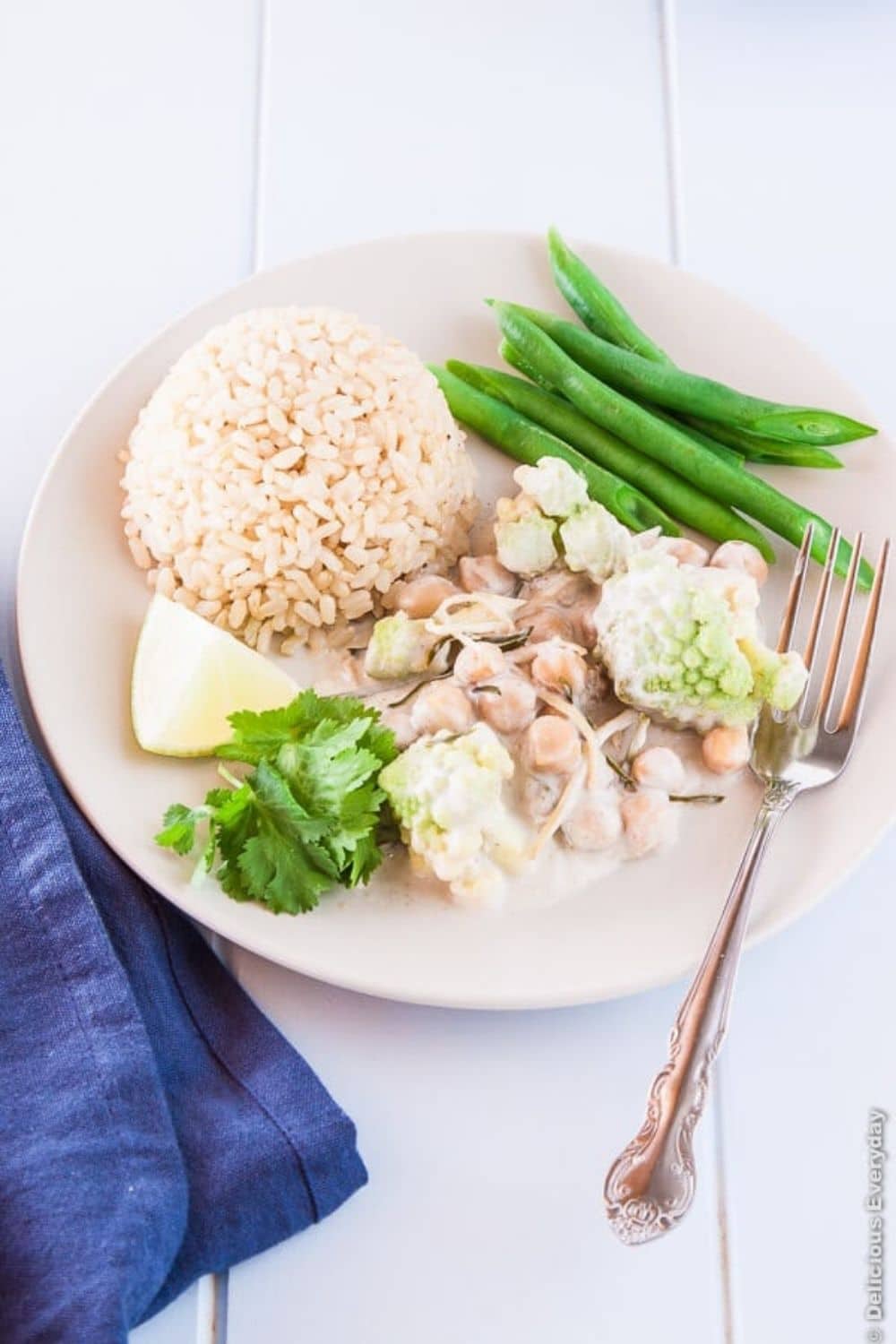 Vegan Chickpea Curry With Coconut Romanesco