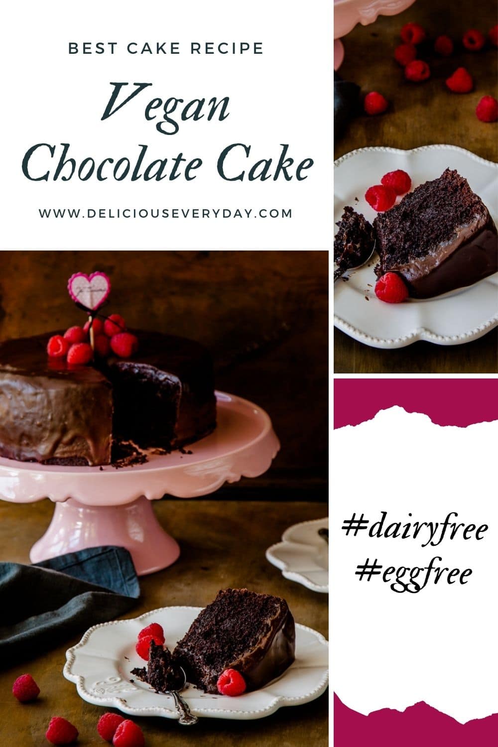 vegan chocolate cake with vegan chocolate ganache