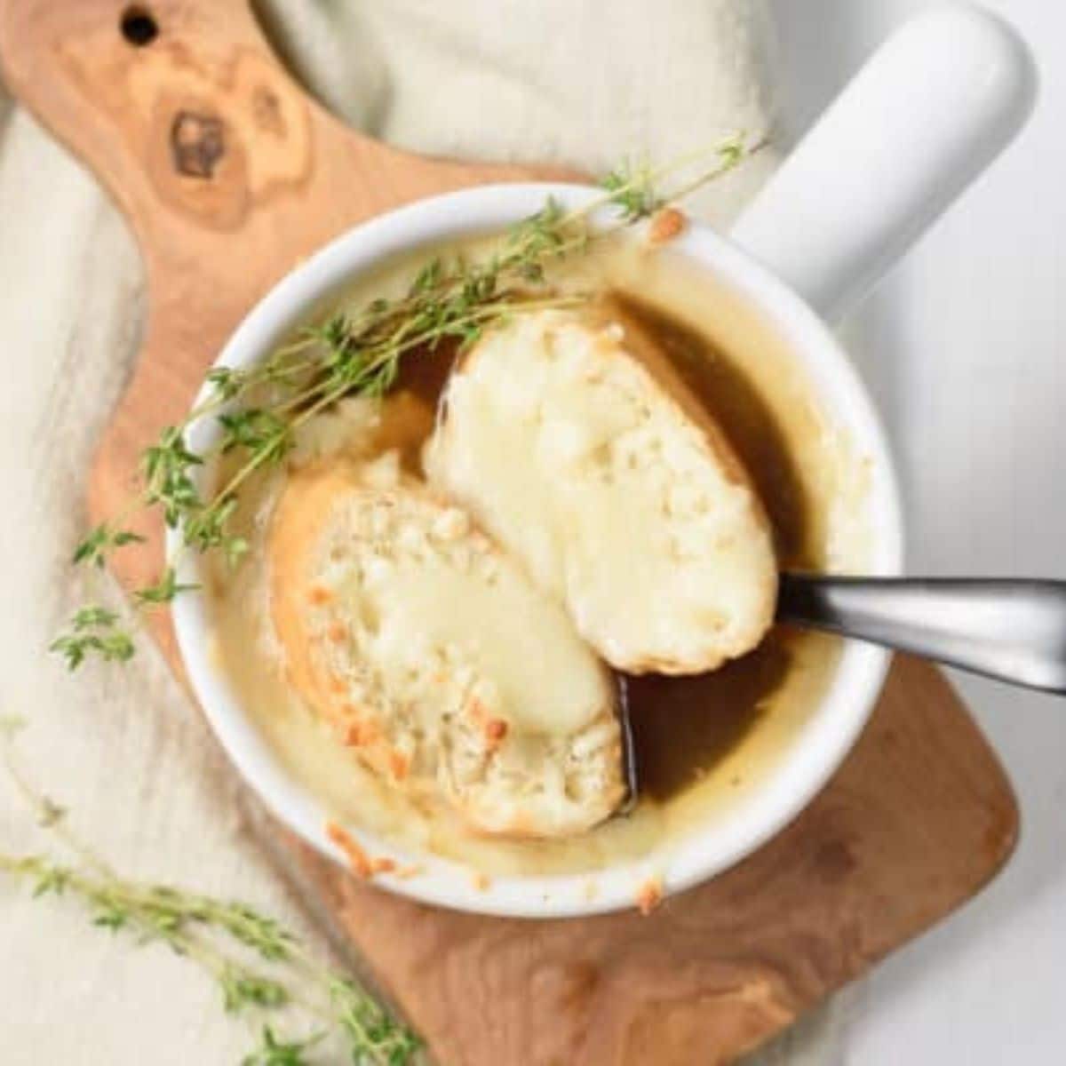 Vegan French Onion Soup (Gluten Free, Vegetarian, Meatless)