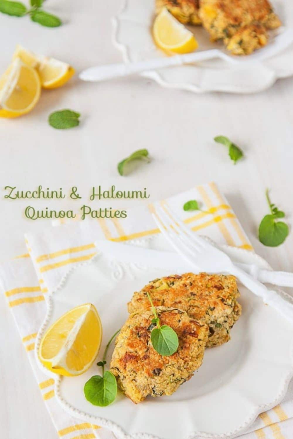 Zucchini and Haloumi Quinoa Patties