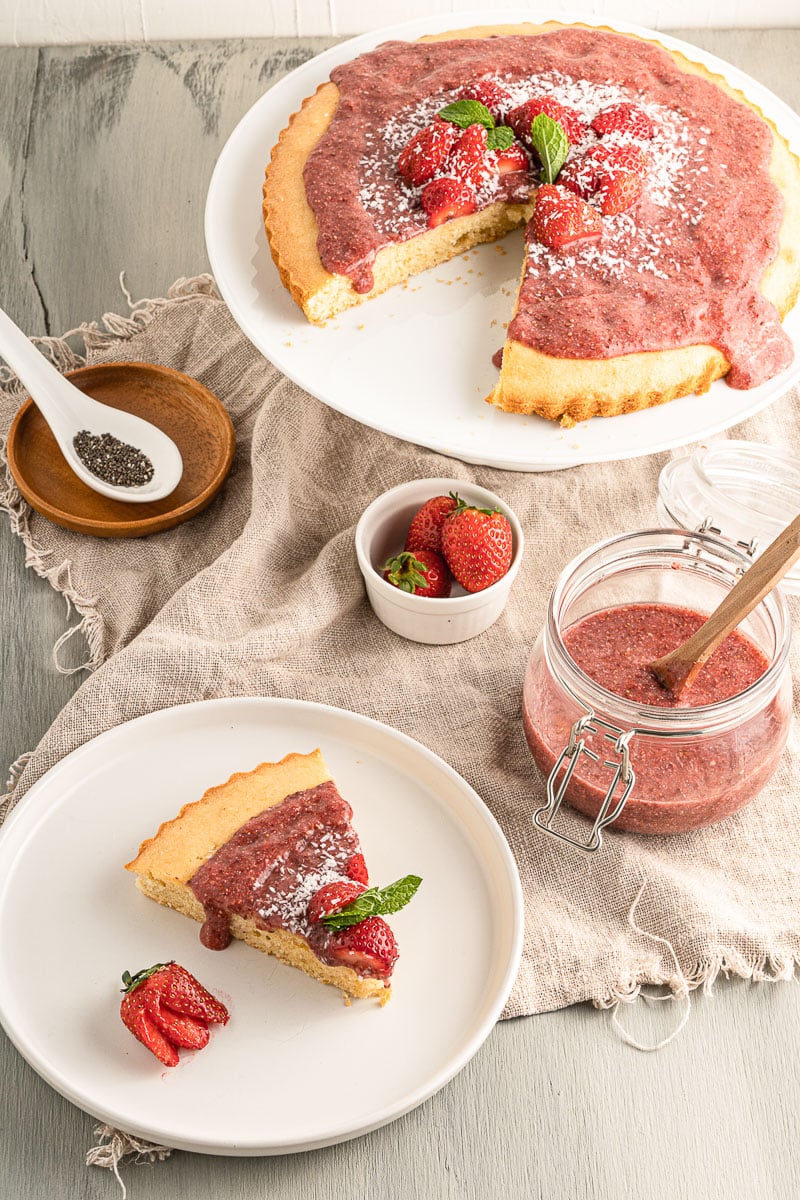 Cake Roll with Cream Creese and Strawberry Jam Filling