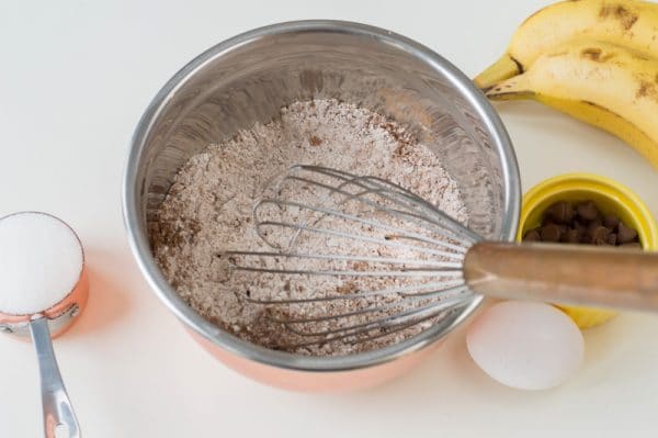 banana chocolate chip muffins dry ingredients