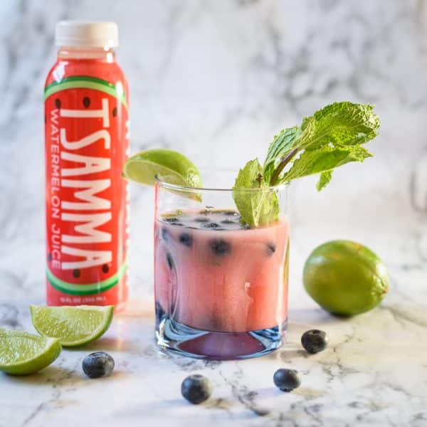 blueberry and watermelon breakfast cocktail