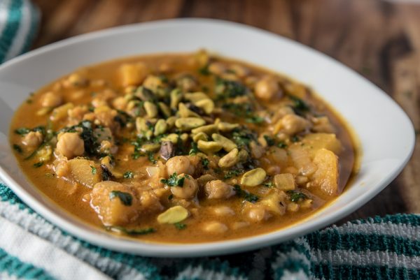 butternut squash curry in bowl