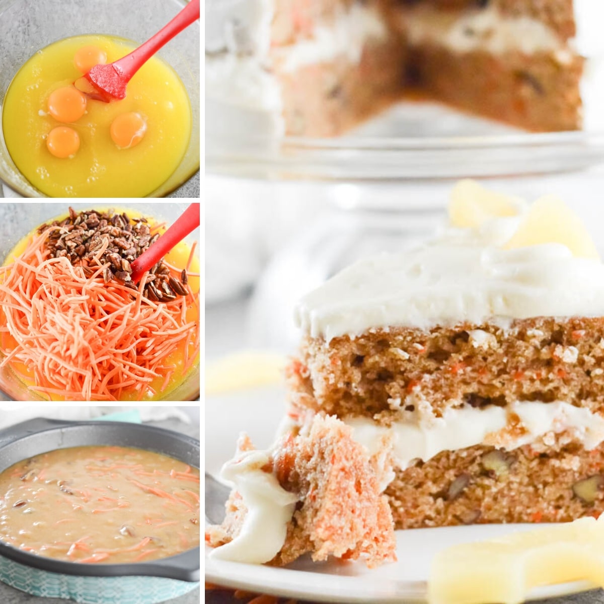 Carrot Cake with Pineapple collage