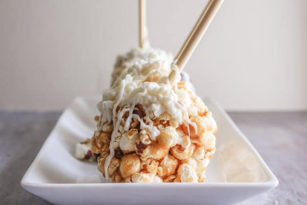 How to Make Popcorn Balls {caramel, gluten-free}, caramel popcorn balls, halloween popcorn balls