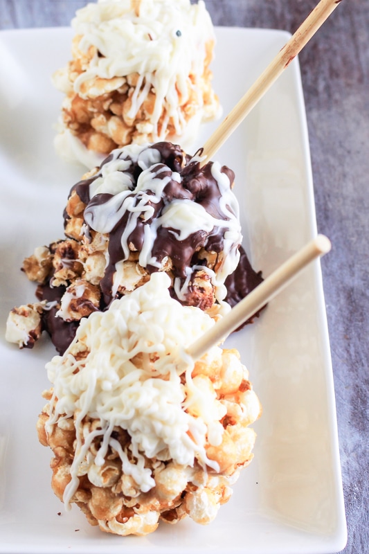 How to Make Popcorn Balls {caramel, gluten-free}, caramel popcorn balls, halloween popcorn balls