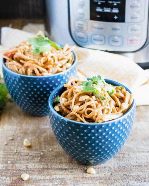 instant pot noodles being served