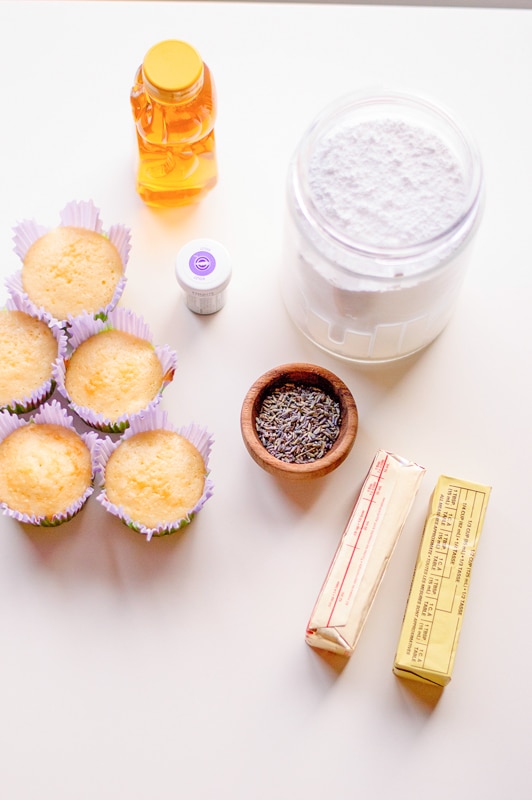 Lavender Cupcakes With Buttercream Frosting lavender buttercream