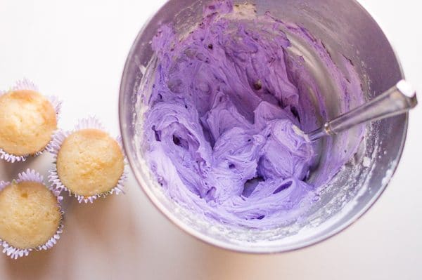 Lavender Cupcakes With Buttercream Frosting lavender buttercream