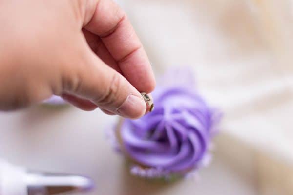 Lavender Cupcakes With Buttercream Frosting lavender buttercream