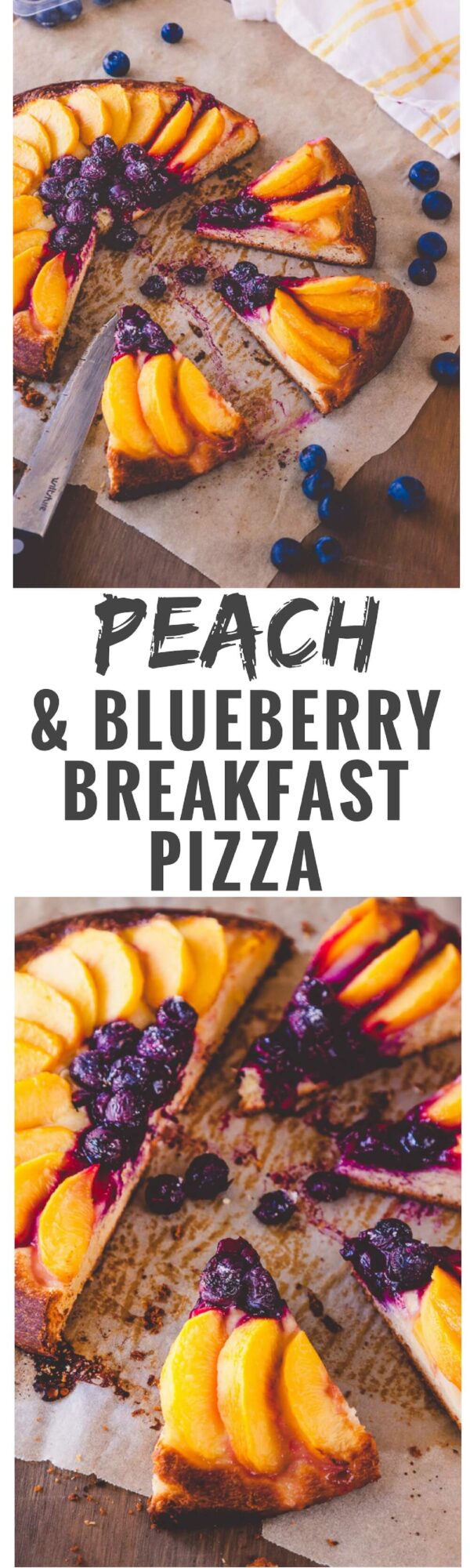 Looking for a decadent weekend breakfast treat? Then this peach and blueberry breakfast pizza recipe might just fit the bill.